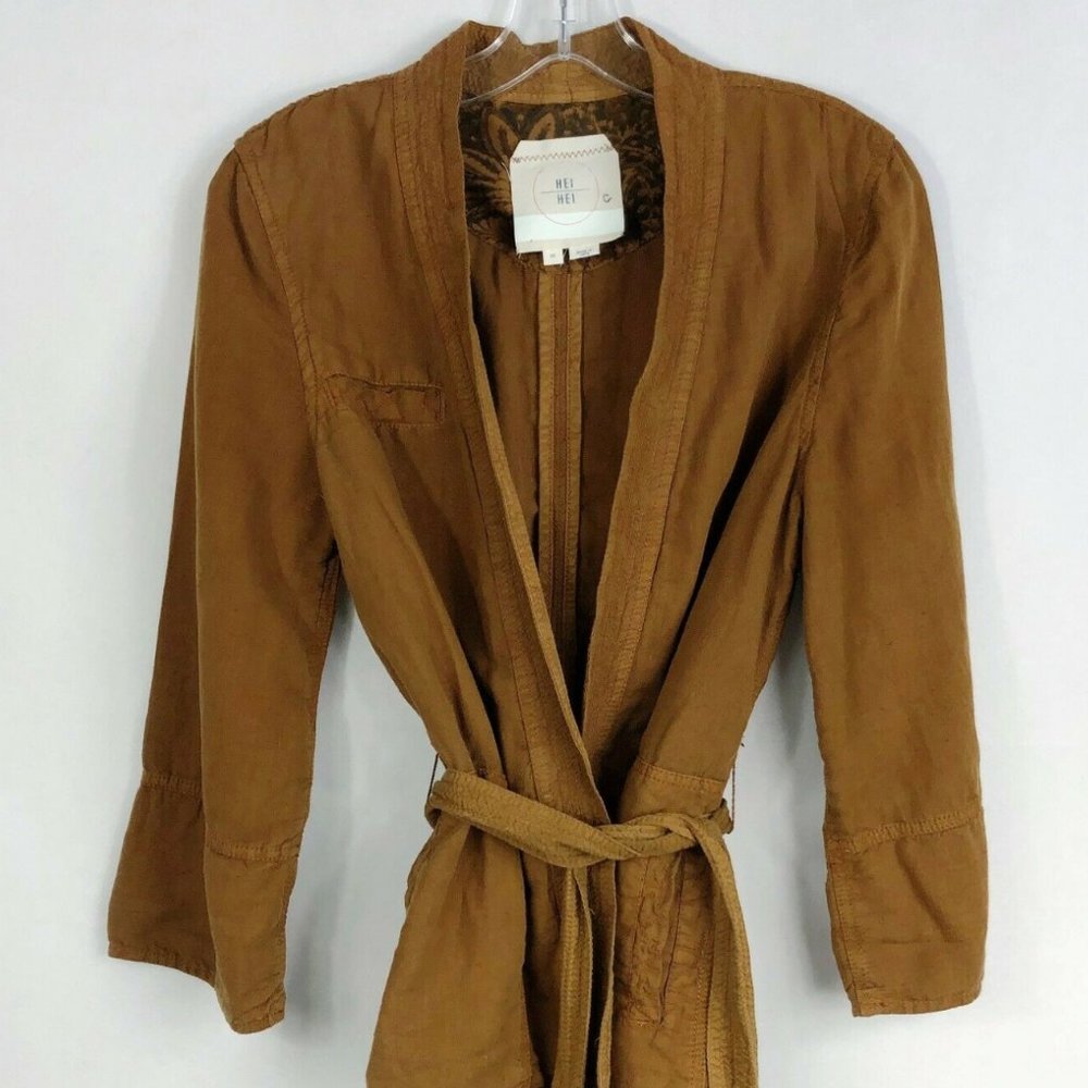 Anthropologie Hei Hei Linen Kimono Jacket